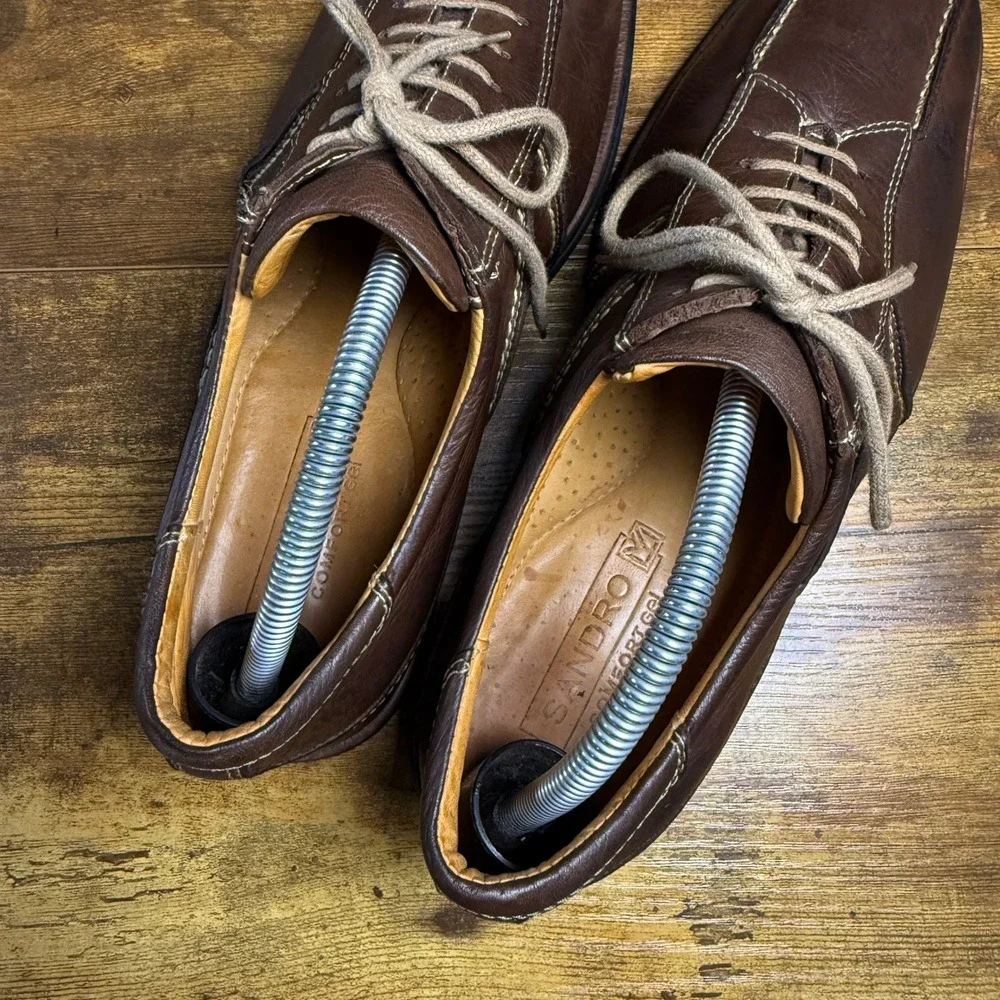 Sandro Moscoloni 5511 Brown Leather Square Toe Comfort Gel Oxford‎ Mens 10D